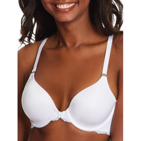 Maidenform One Fab Fit Lace T-Back Shaping Underwire Front Close Bra 7112 - Whit - Picture 1 of 1